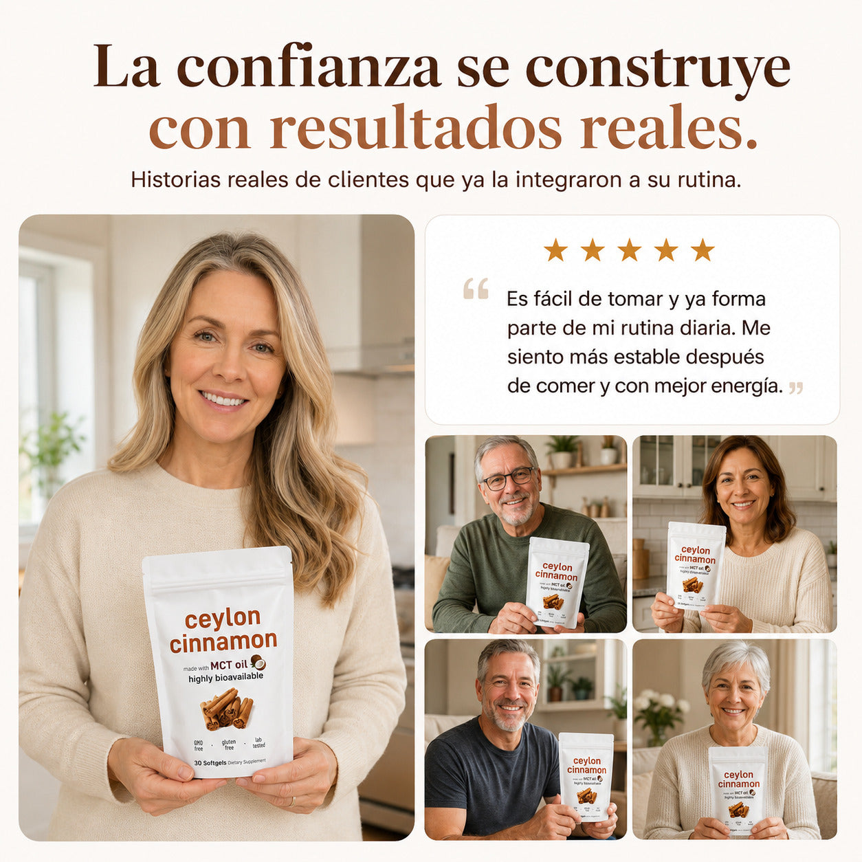 Canela de Ceilán 7200 mg con aceite MCT