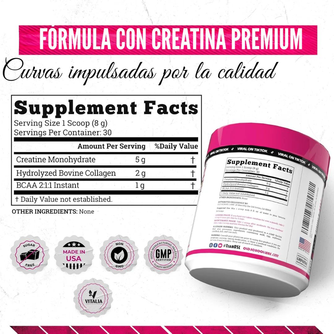 Creatina Old School para Glúteos, Fuerza y Definición - Original