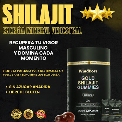 Shilajit Energía, Vitalidad y Enfoque en Deliciosas Gomitas Diarias