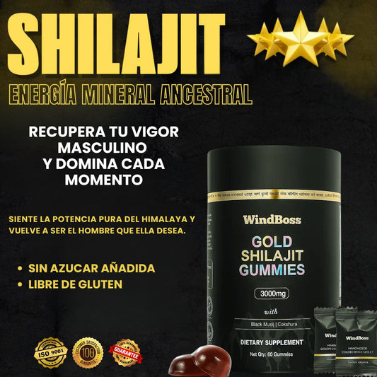 Shilajit Energía, Vitalidad y Enfoque en Deliciosas Gomitas Diarias