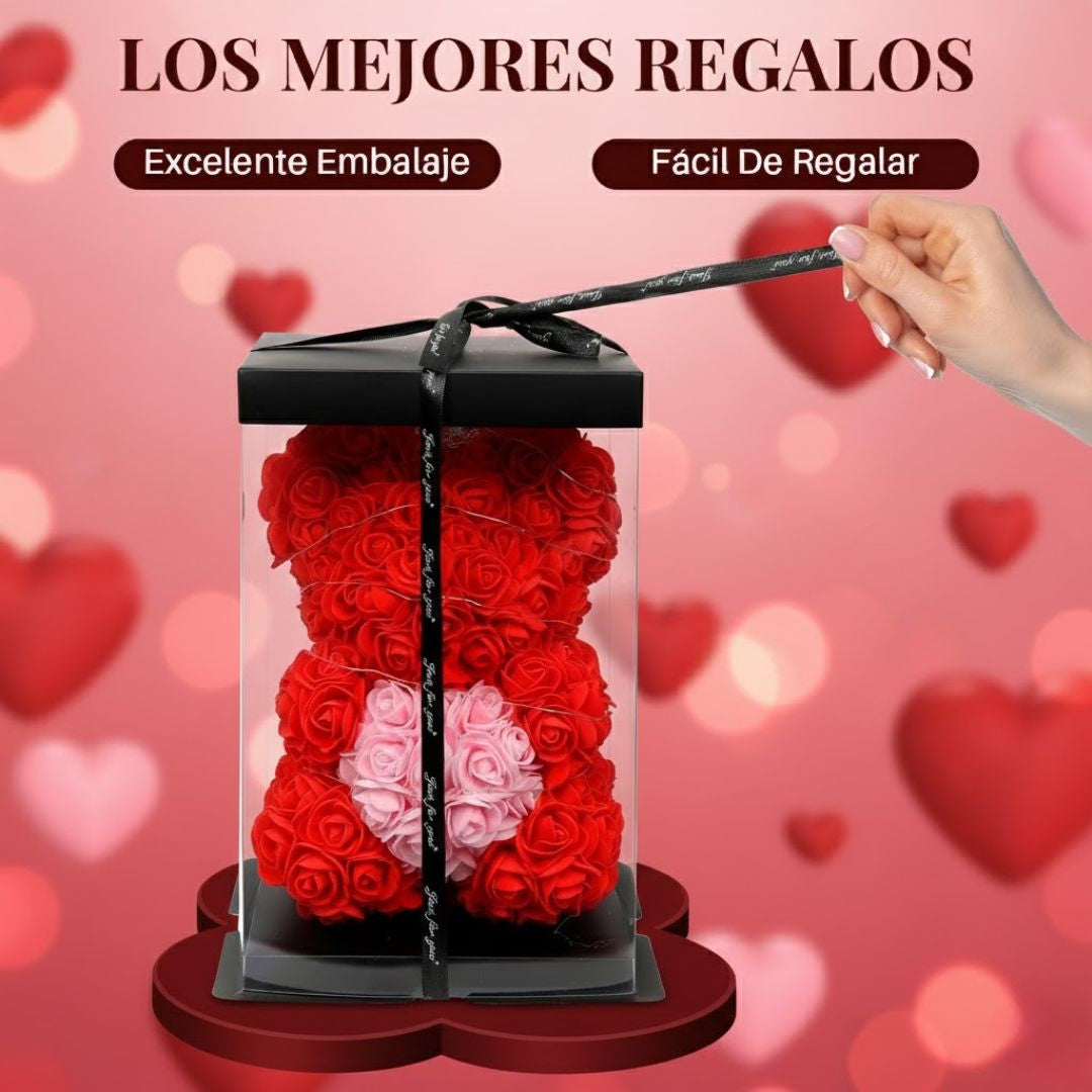 Oso de Rosas Eternas con caja