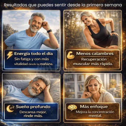 Magnesio 12-1 Apoyo Diario Contra el Cansancio, Estrés y Molestias Musculares