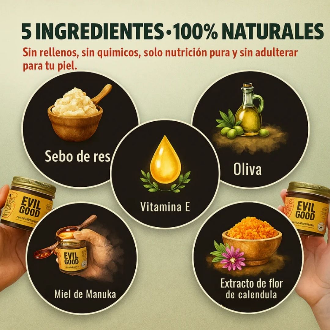 Evil Goods La crema que calma, repara y protege envase de Vidrio Original