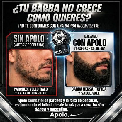 Apolo Consigue una Barba con Apariencia Más Densa, Uniforme y Masculina - 100ML