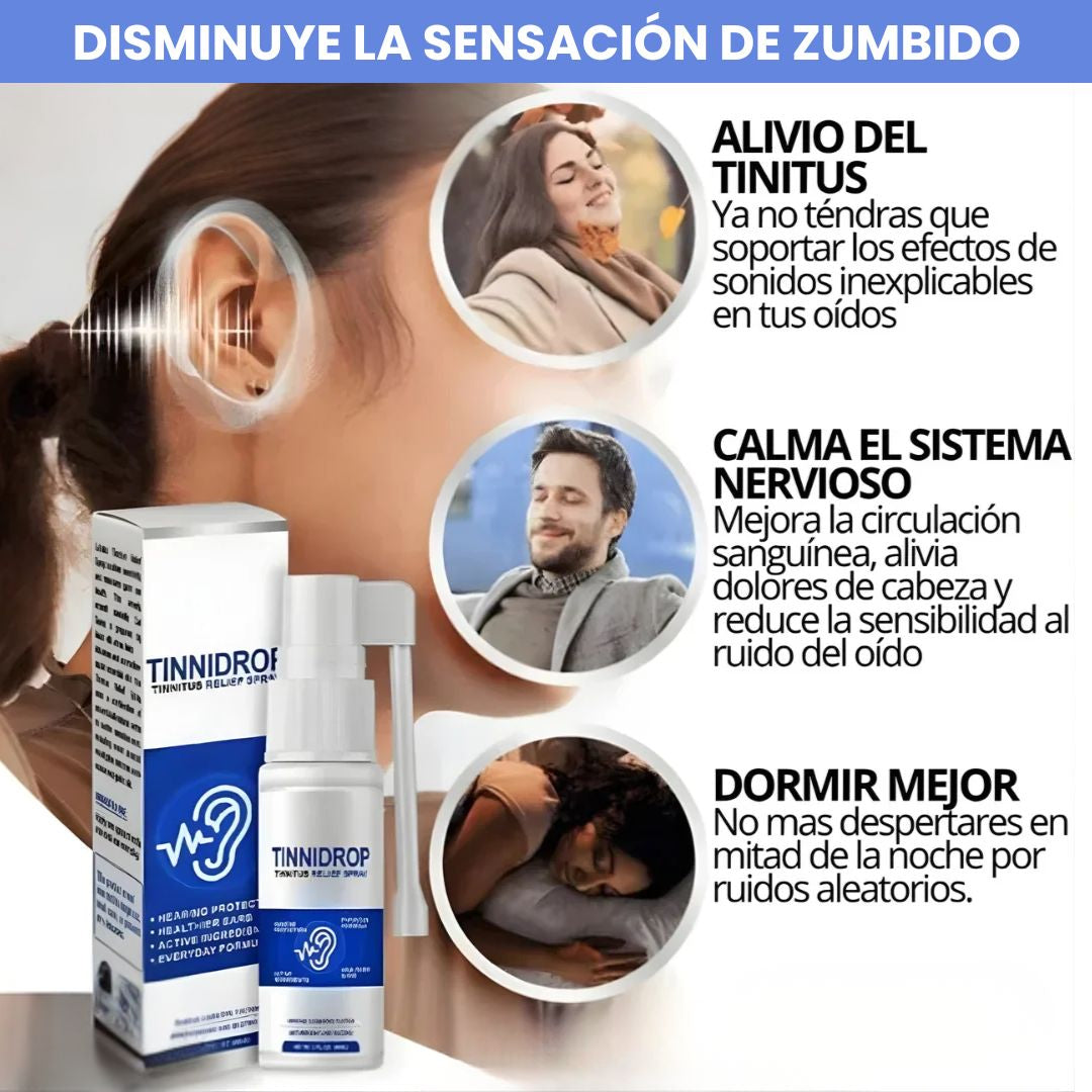 Tinnidrop™ Alivio efectivo para el zumbido y descanso sin interrupciones