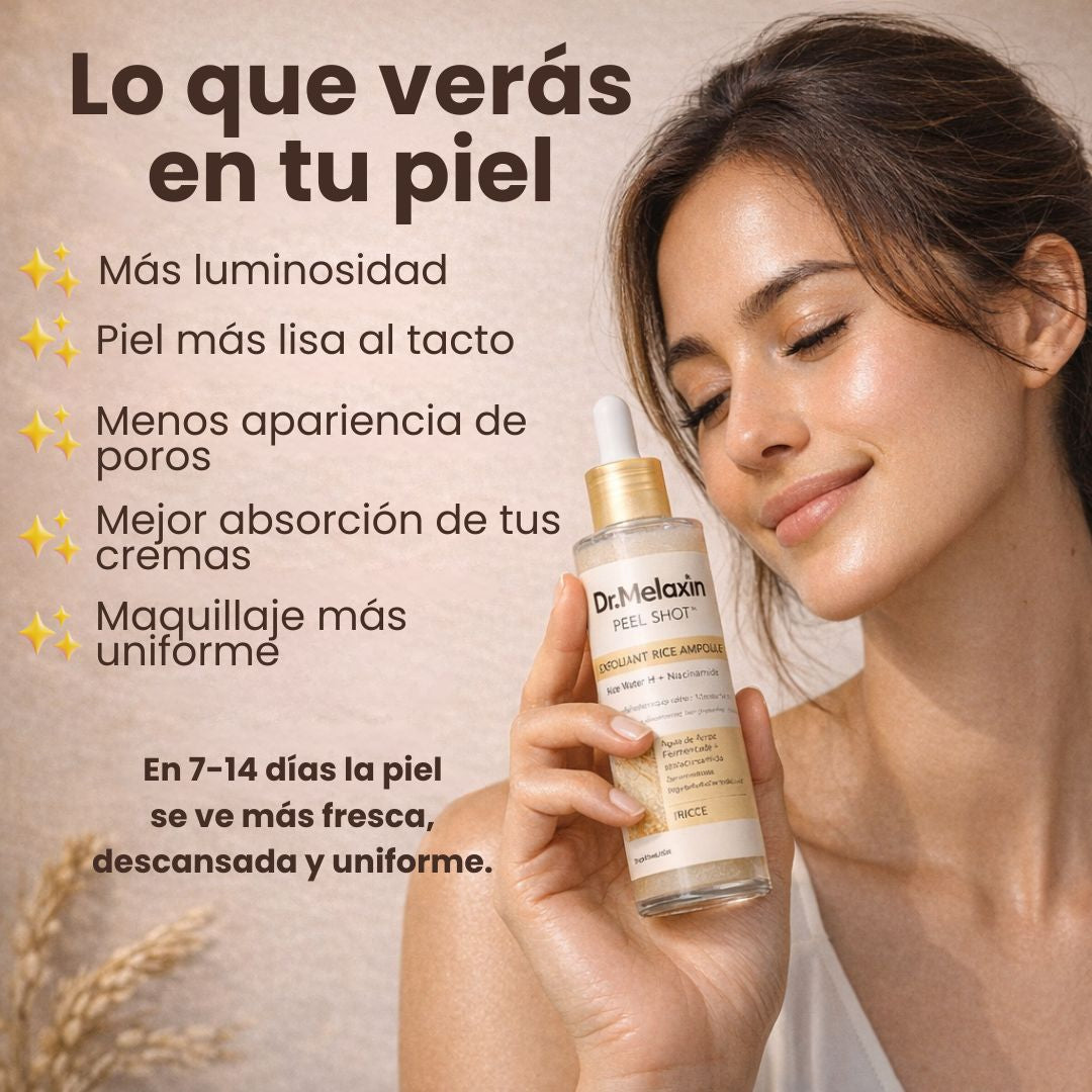 Peel Shot Exfoliación avanzada elimina puntos negros en la primer aplicación