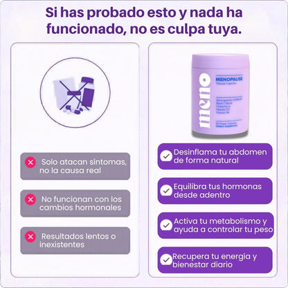 MENO Apoya el control del peso en esta etapa hormonal
