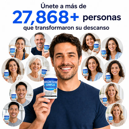 Magnesio Complex 8 en 1, 1000mg fácil absorción 90 cápsulas.
