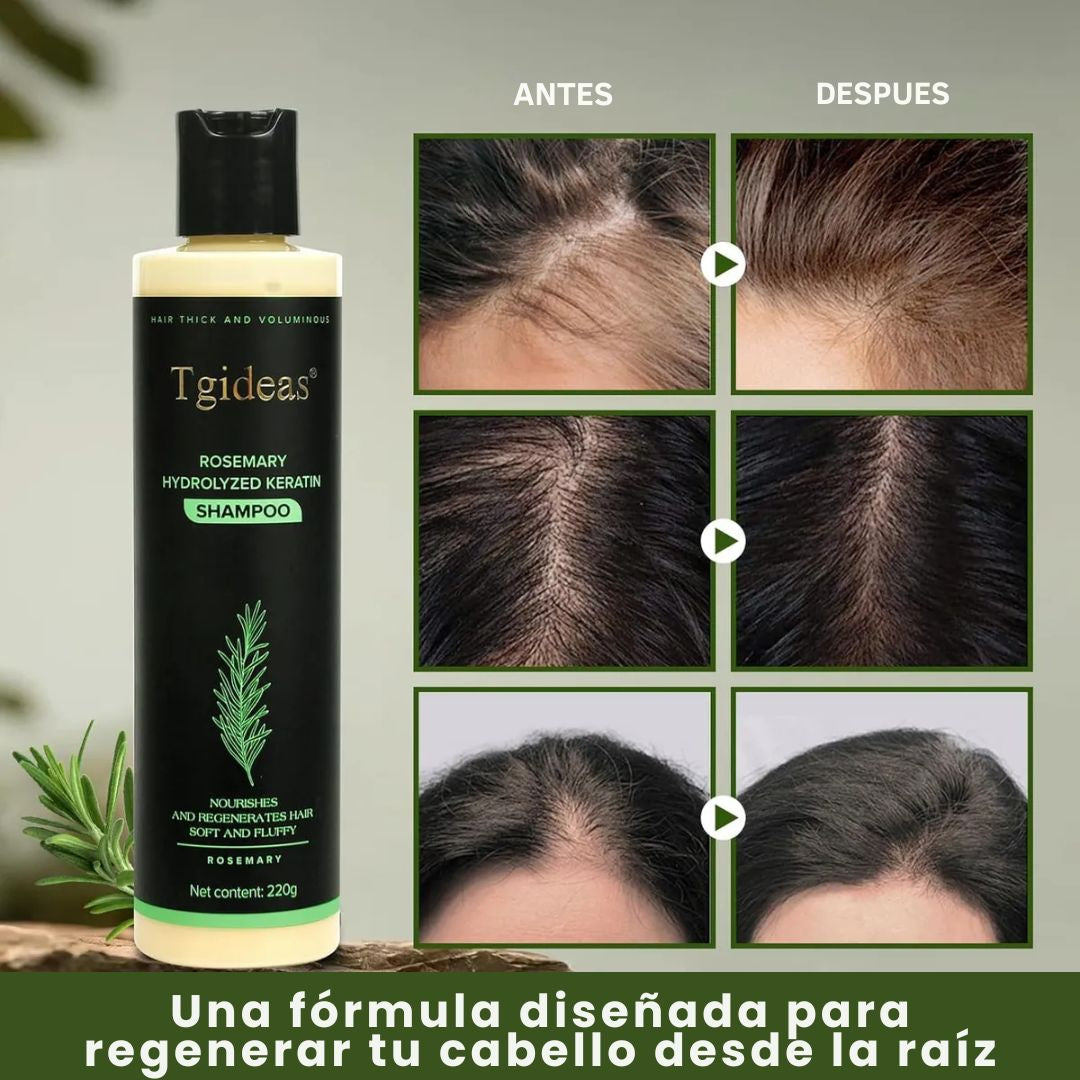 Tgideas Rosemary Shampoo Más volumen y menos caída desde las primeras semanas