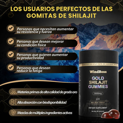 Shilajit Energía, Vitalidad y Enfoque en Deliciosas Gomitas Diarias