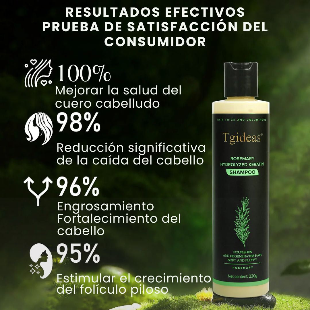 Tgideas Rosemary Shampoo Más volumen y menos caída desde las primeras semanas