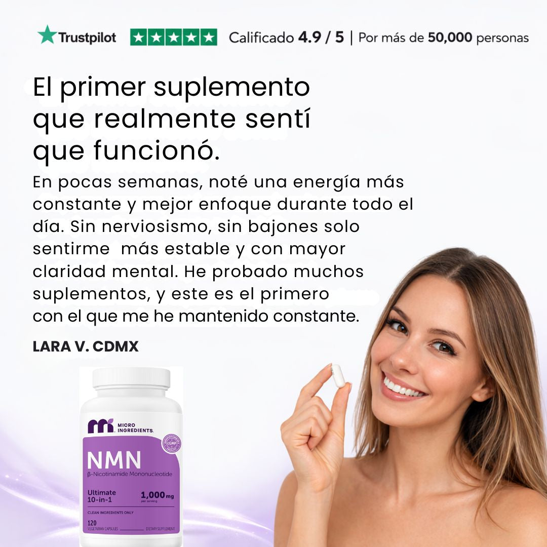 NMN™ Energía, Vitalidad y Bienestar Celular para Tu Rutina Diaria