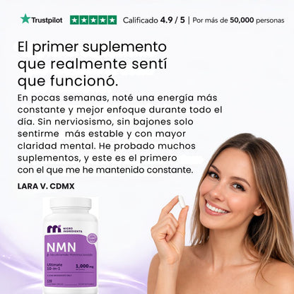 NMN™ Energía, Vitalidad y Bienestar Celular para Tu Rutina Diaria