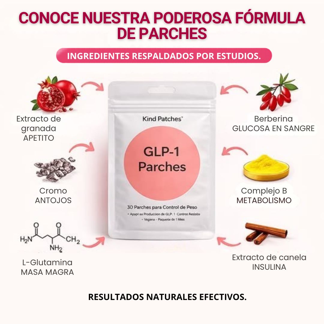 GLP-Parches™ El método que ayuda a reducir el apetito y perder hasta 10 Libras en 30 días