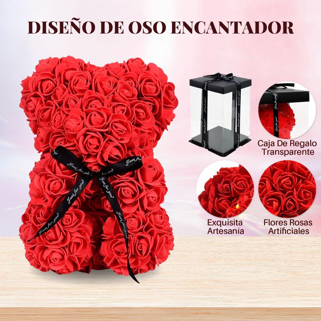 Oso de Rosas Eternas con caja