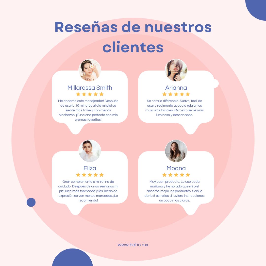 Masajeador facial para una piel más firme, lisa y luminosa desde casa