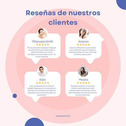 Masajeador facial para una piel más firme, lisa y luminosa desde casa