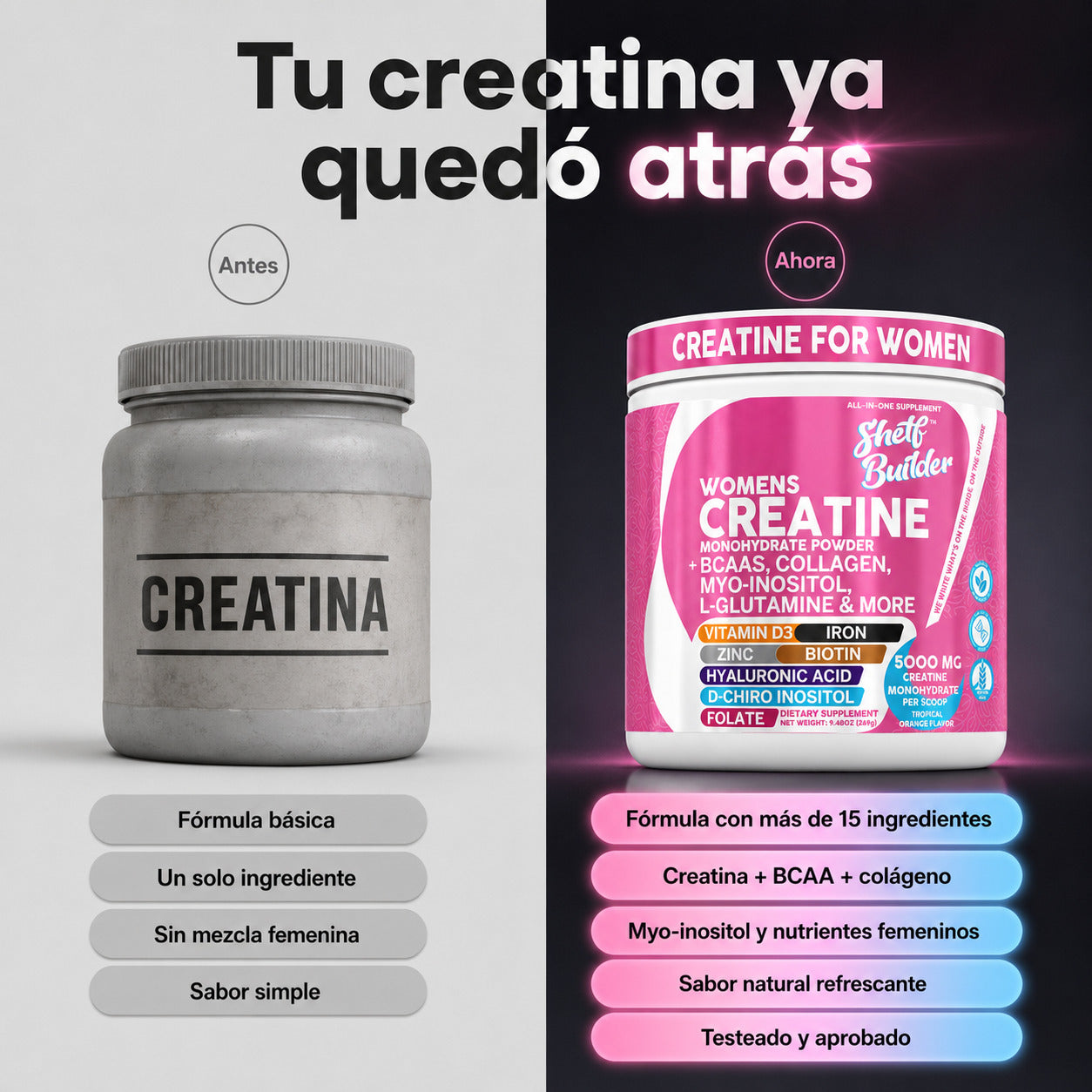 5g de Creatina Monohidrato Definitiva para Mujer