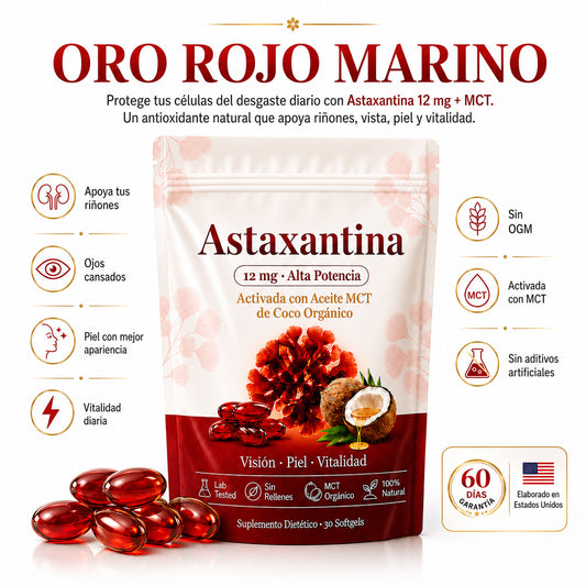Astaxantina El antioxidante marino que apoya el cuidado de tus riñones