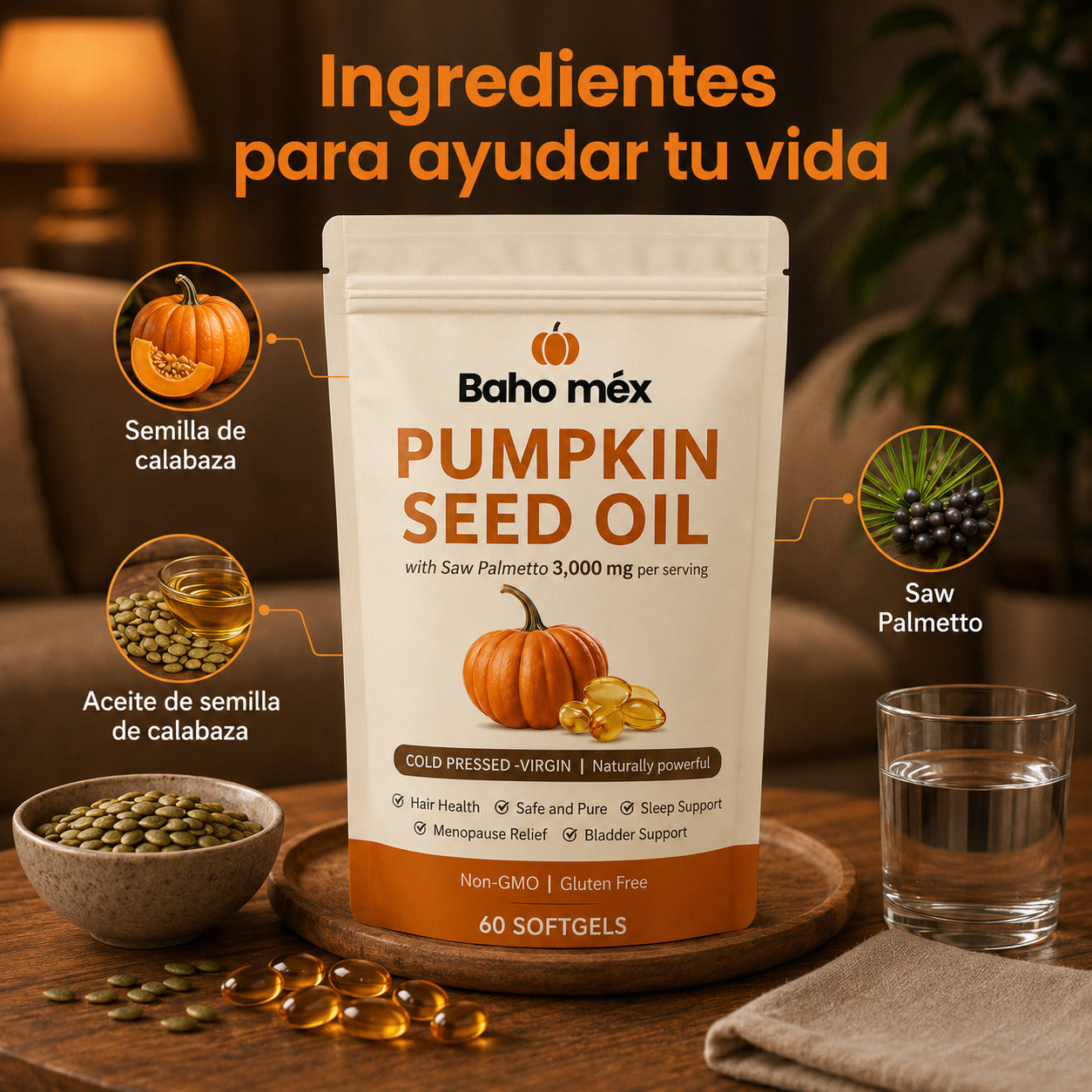 Cuida tu Próstata y Favorece un Cabello más Fuerte desde Adentro