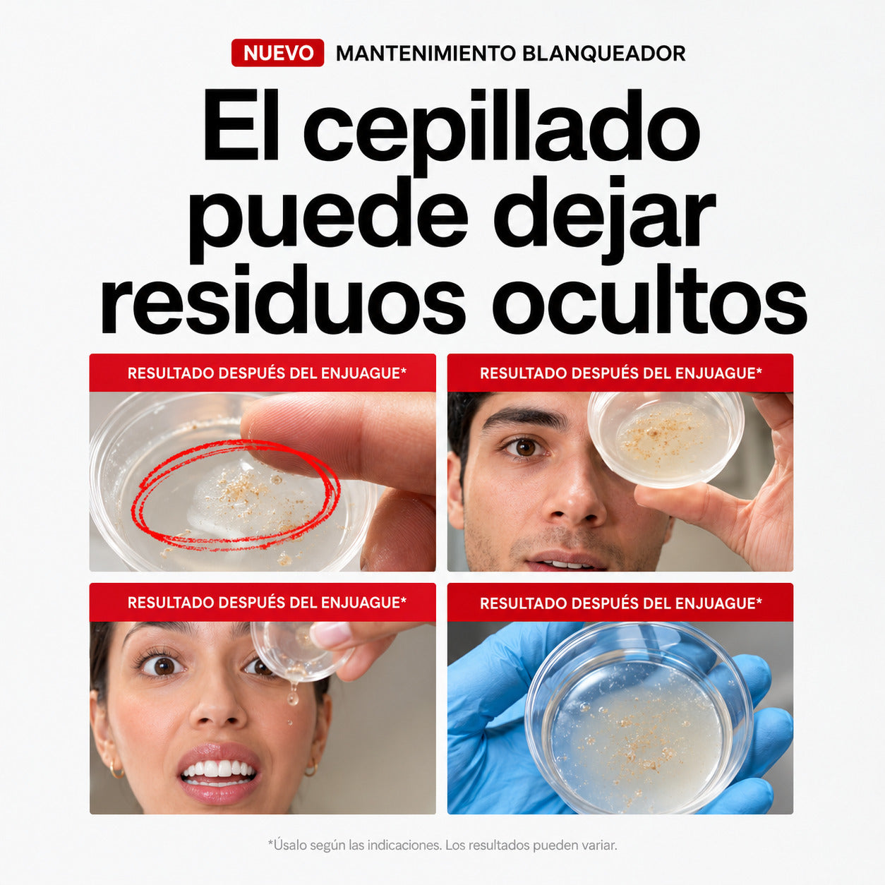 Enjuague Bucal Blanqueador Antimanchas Limpieza Profunda y Aliento Fresco