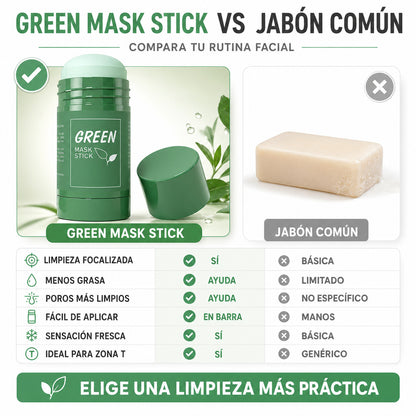 Mascarilla de Te Verde Piel más limpia, fresca y con menos brillo en minutos