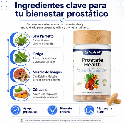 Suplemento para la Salud de la Próstata con Saw Palmetto