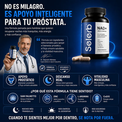 Selerb NAD+ Una fórmula masculina para próstata y deseo sexual