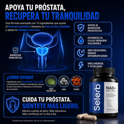 Selerb NAD+ Una fórmula masculina para próstata y deseo sexual