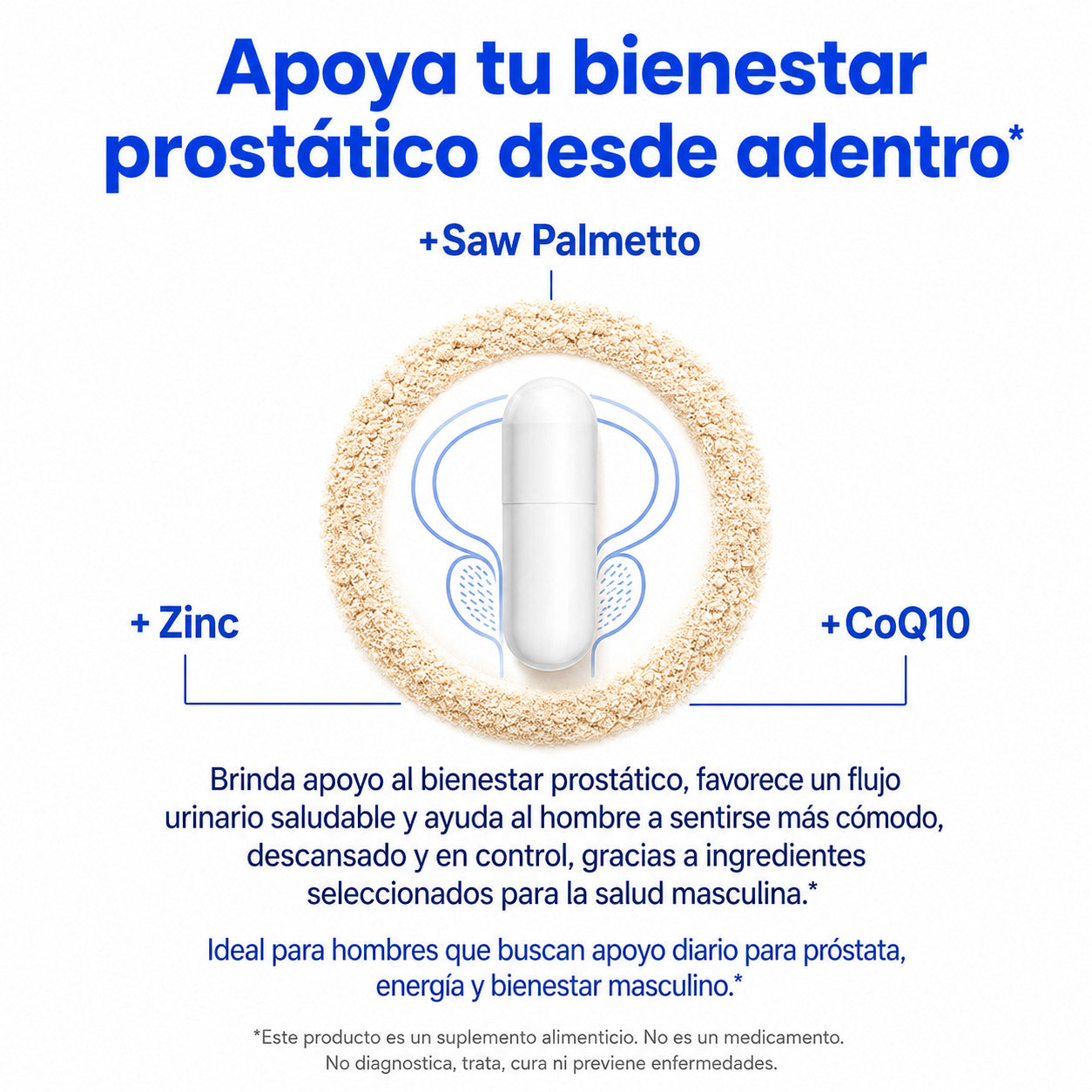 Selerb NAD+ Una fórmula masculina para próstata y deseo sexual