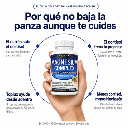 Magnesio complex 8 en 1 Sin rellenos 1000mg x Porcion