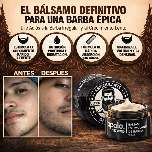 Apolo Consigue una Barba con Apariencia Más Densa, Uniforme y Masculina - 100ML