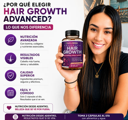 HairGrowth frena la caída y reactiva el crecimiento capilar desde la 1 semana