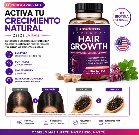 HairGrowth frena la caída y reactiva el crecimiento capilar desde la 1 semana