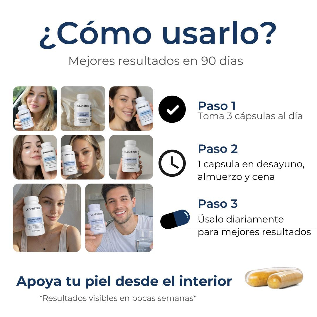 CLEARSTEM Mindbodyskin®  tu transformación de piel en 30 días, desde adentro