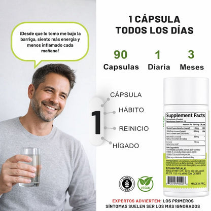Detox hepático Desinflama tu cuerpo y recupera tu energía en 14 días x90 Cap