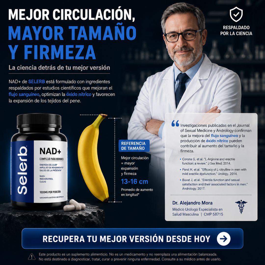 Selerb NAD+ Recupera tu rendimiento fisico y sexual desde el 1 dia