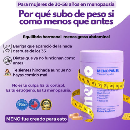 MENO Apoya el control del peso en esta etapa hormonal