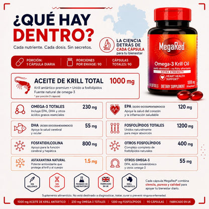 Omega-3 Krill Oil Artantico Apoya la salud cardiovascular 90 Cápsulas (3 Meses)
