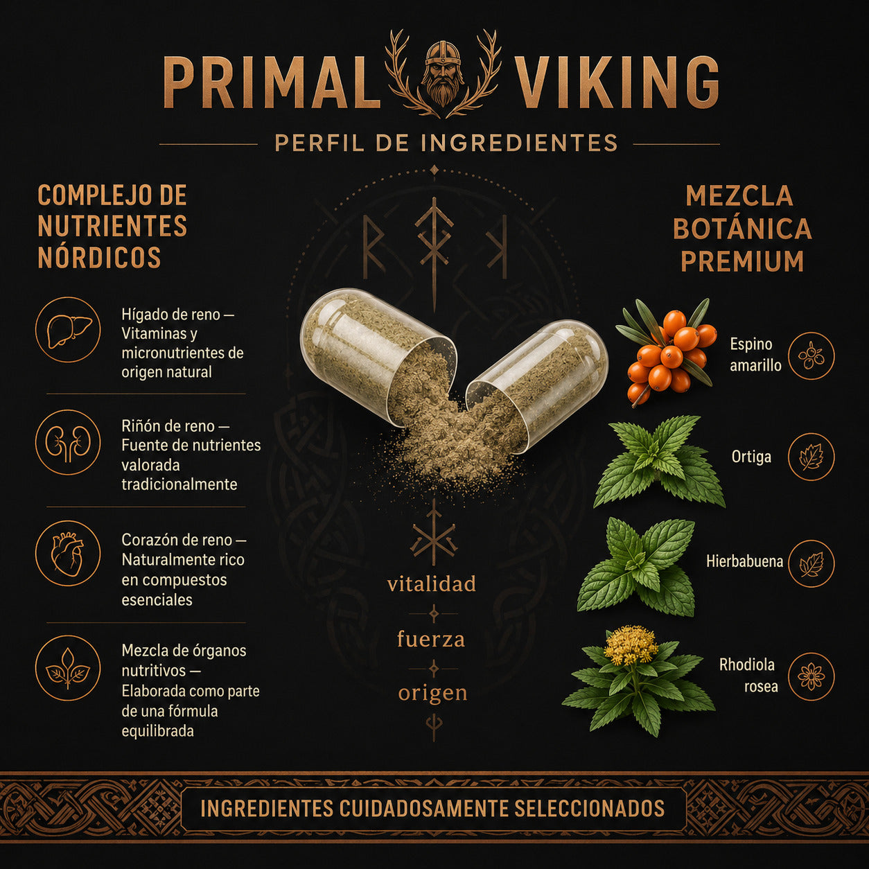 Vikingo Potencia la testosterona reduce la grasa