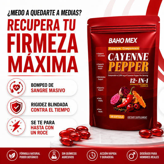 Cayenne Aumenta rendimiento fisico y sexual naturalmente desde la primera semana