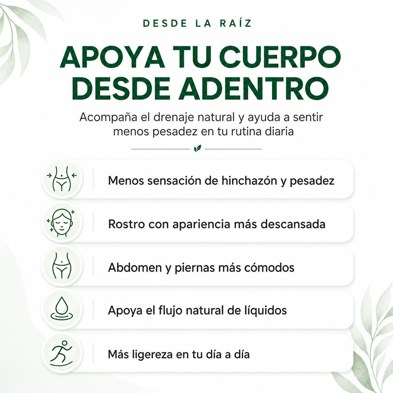 Drenaje Linfatico desinflama el Rostro, Brazos, Abdomen y Piernas