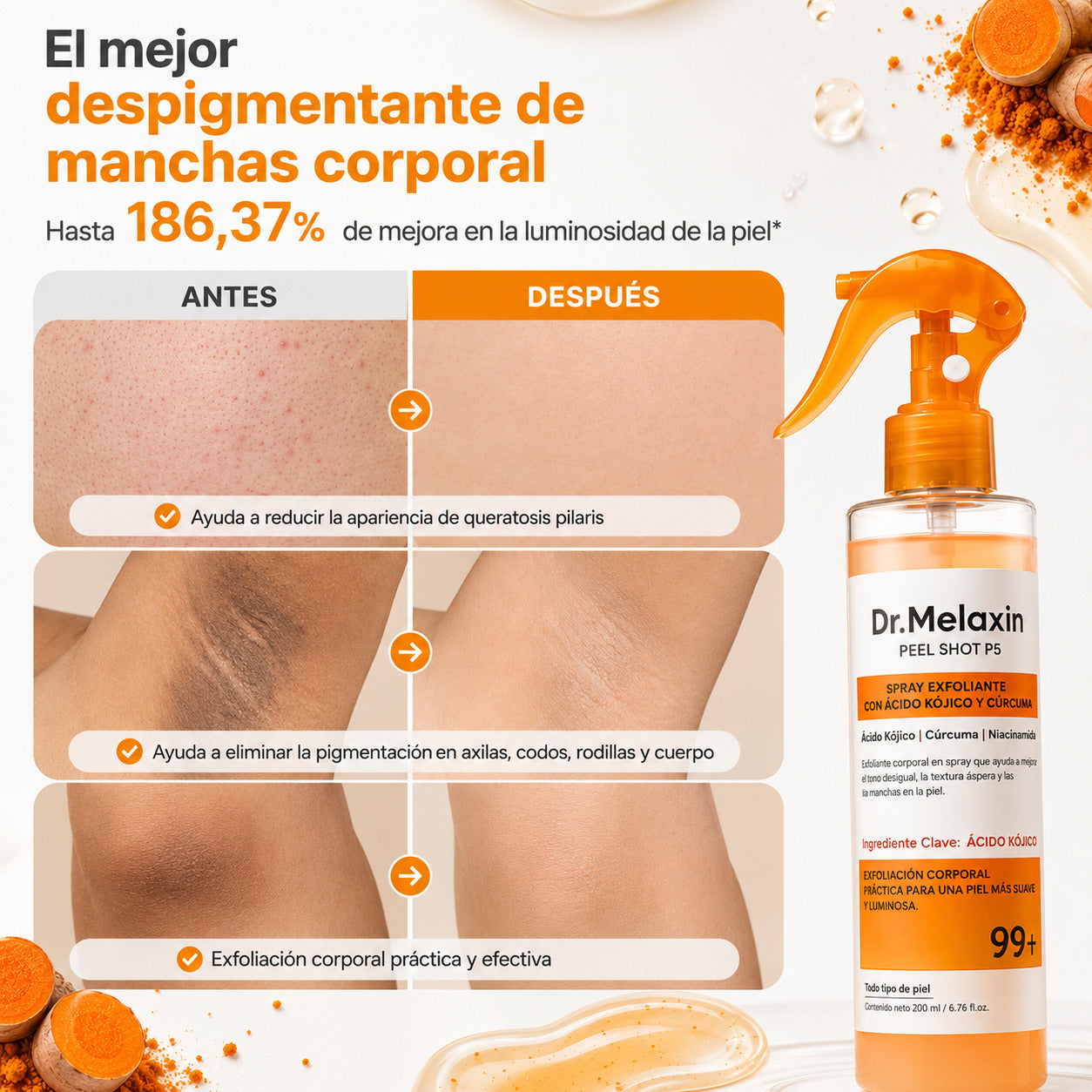Peel Shot Exfoliante reduce manchas y texturas ásperas